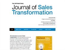 Tablet Screenshot of journalofsalestransformation.com